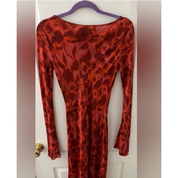 Realisation Par XL The Gia Maxi Dress Havana Red 100% Silk - Picture 4 of 16